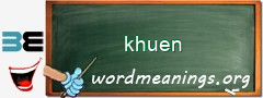 WordMeaning blackboard for khuen